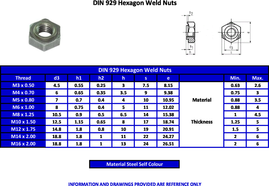 Din 929 чертеж